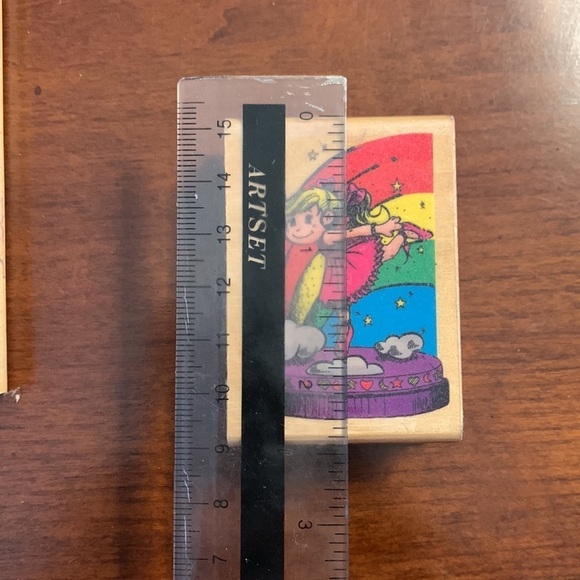 Fairy and Ballerina Wood Block Rubber Stamp Set of Three - Picture 8 of 11